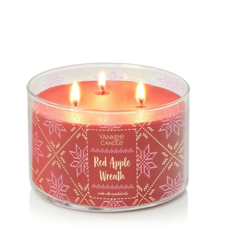 3-Wick Candles | Red Apple Wreath 3-Wick Candles 3-Wick Candles