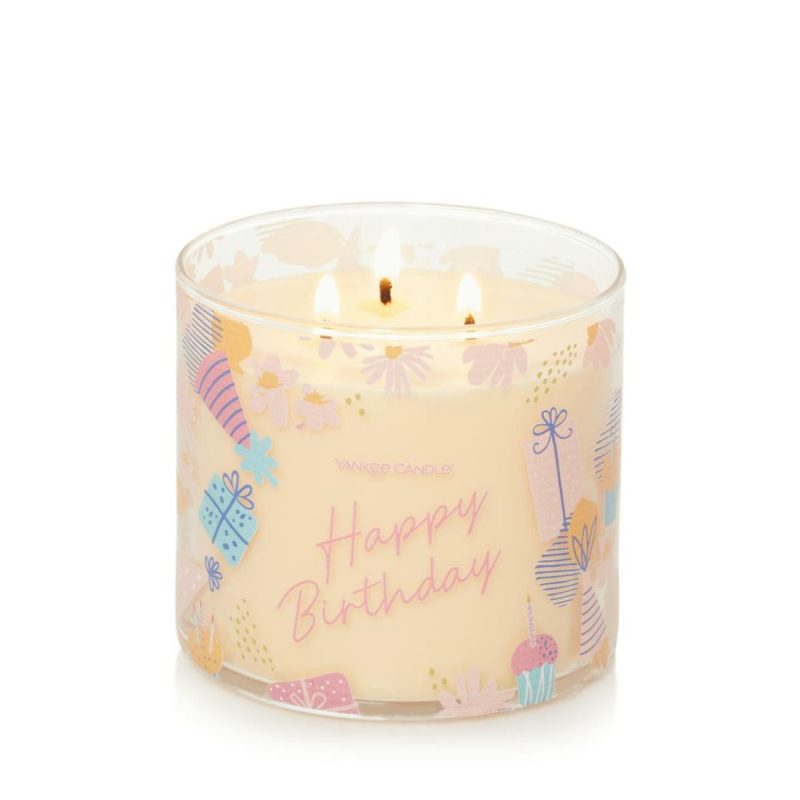 3-Wick Candles | Vanilla Cupcake – Happy Birthday 3-Wick Candles 3-Wick Candles