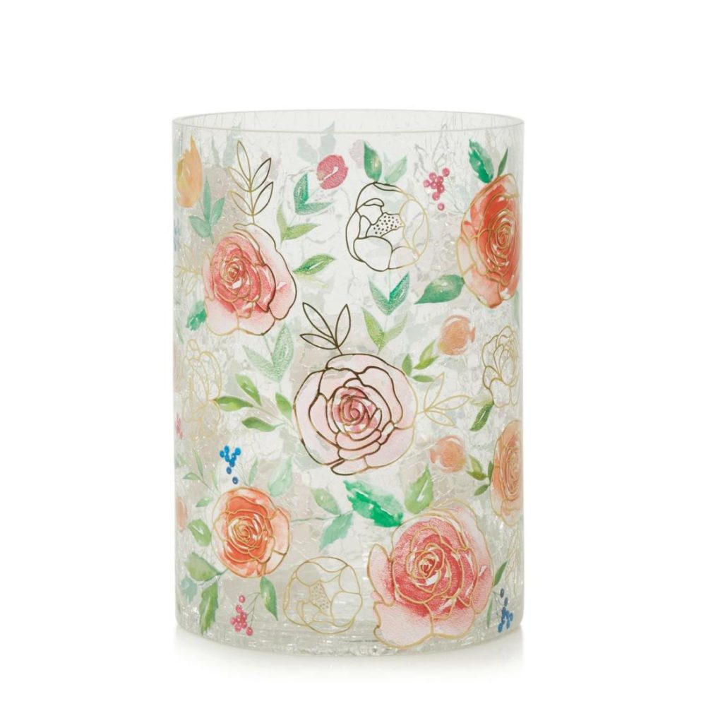 Candle Holders | Floral Glass Holder Accessories Candle Holders