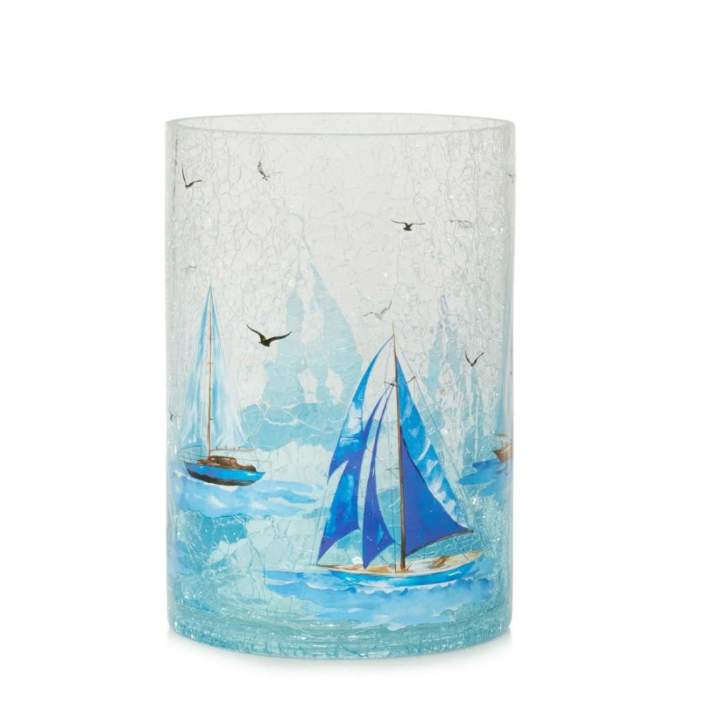 Candle Holders | Sailboats Glass Holder Accessories Candle Holders