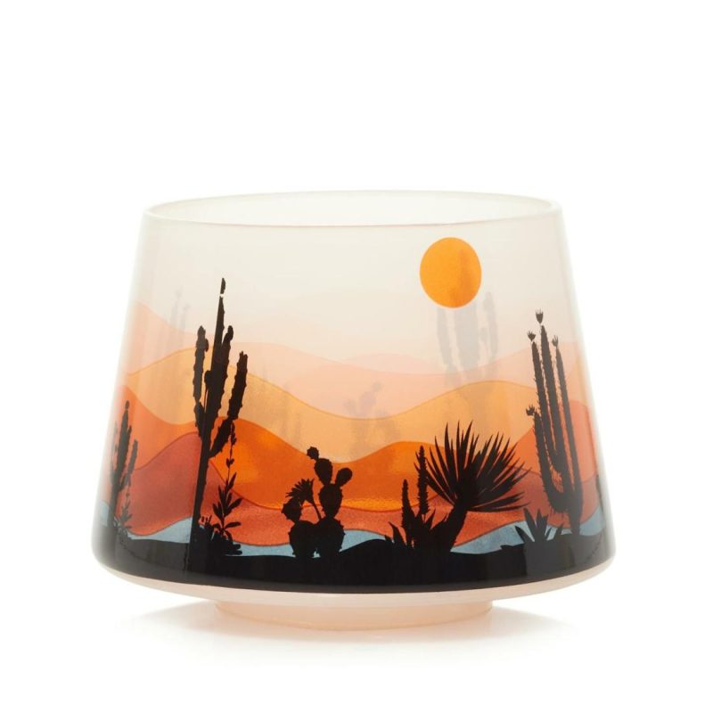 Candle Shades & Toppers | Desert Sun Glass Shade Accessories Candle Shades & Toppers