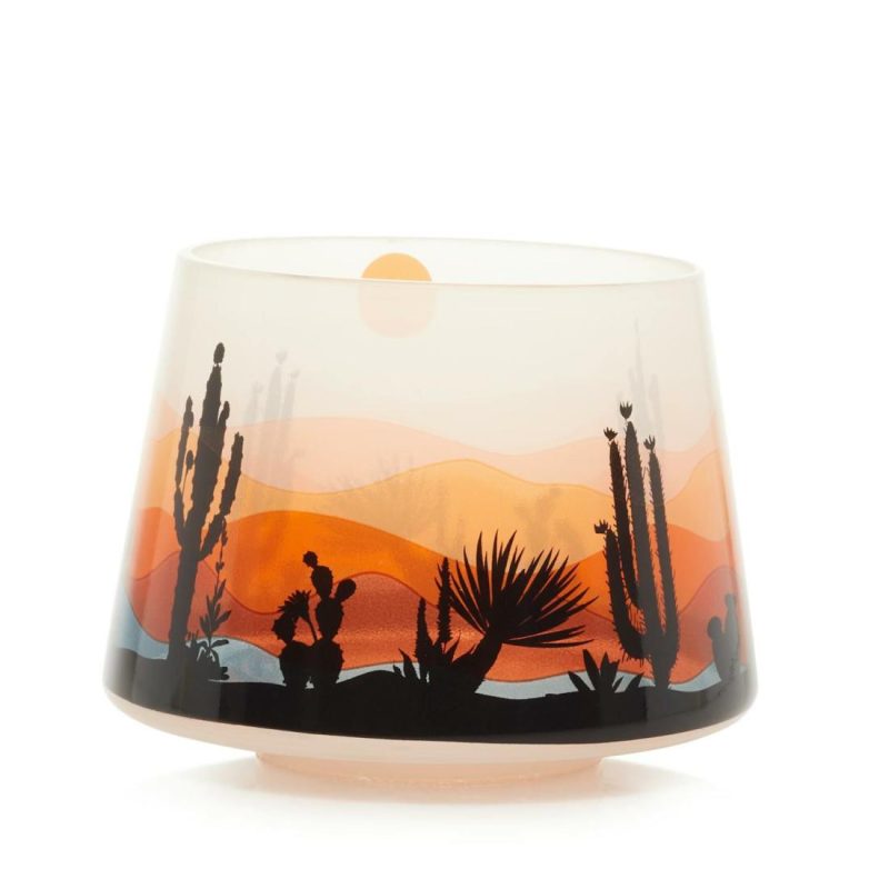 Candle Shades & Toppers | Desert Sun Glass Shade Accessories Candle Shades & Toppers