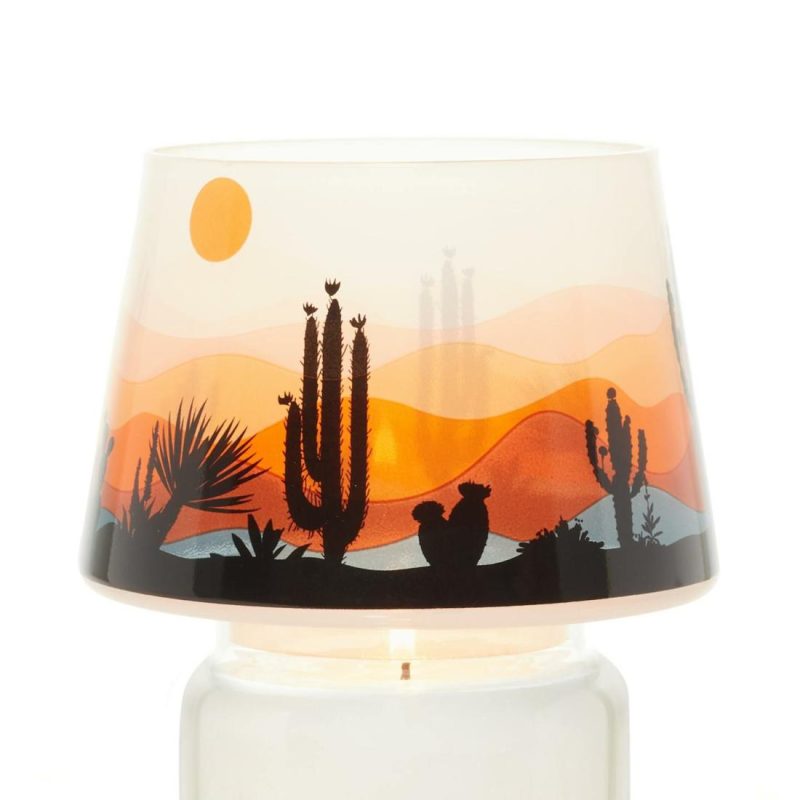 Candle Shades & Toppers | Desert Sun Glass Shade Accessories Candle Shades & Toppers