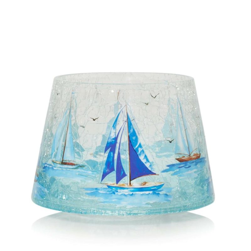 Candle Shades & Toppers | Sailboats Glass Shade Accessories Candle Shades & Toppers