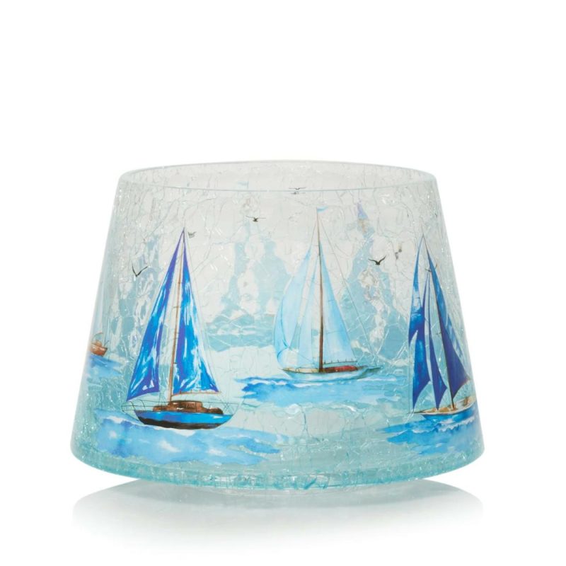 Candle Shades & Toppers | Sailboats Glass Shade Accessories Candle Shades & Toppers