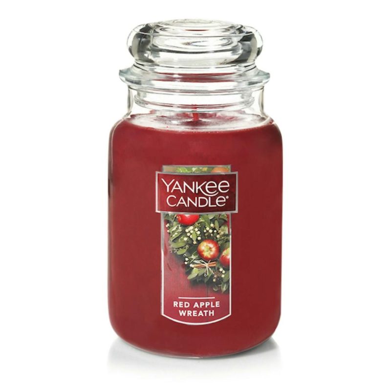 Original Jar Candles | Red Apple Wreath Candles Original Jar Candles