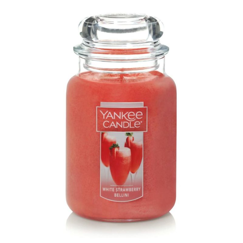 Original Jar Candles | White Strawberry Bellini Candles Original Jar Candles