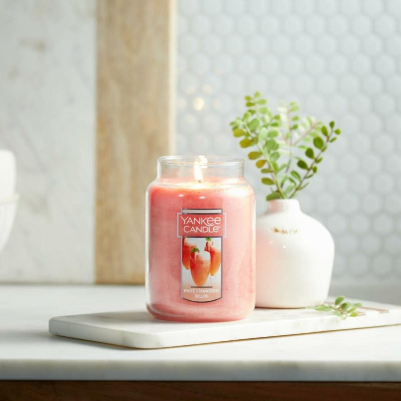 Original Jar Candles | White Strawberry Bellini Candles Original Jar Candles