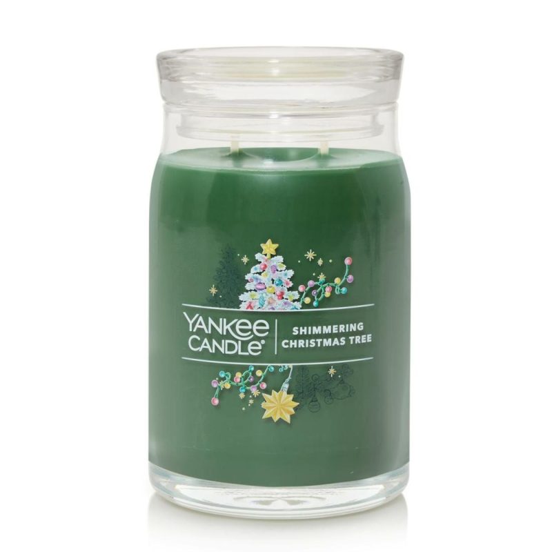 Signature Candles | Shimmering Christmas Tree Candles Signature Candles