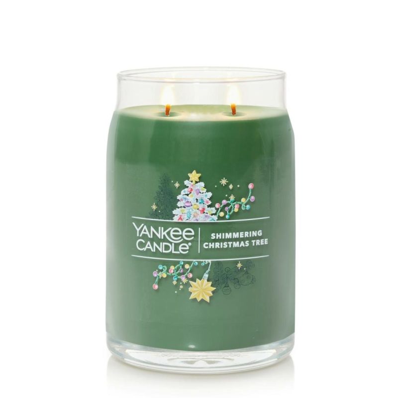 Signature Candles | Shimmering Christmas Tree Candles Signature Candles