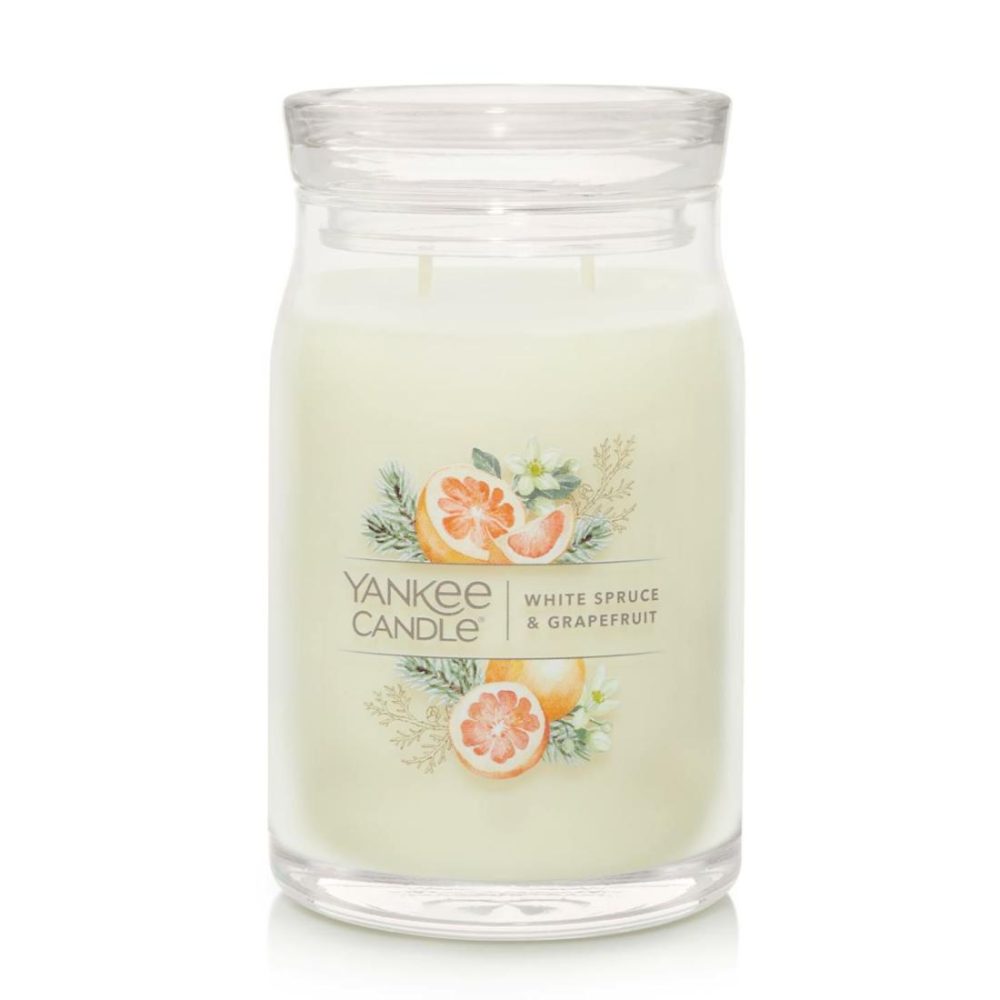 Signature Candles | White Spruce & Grapefruit Candles Signature Candles