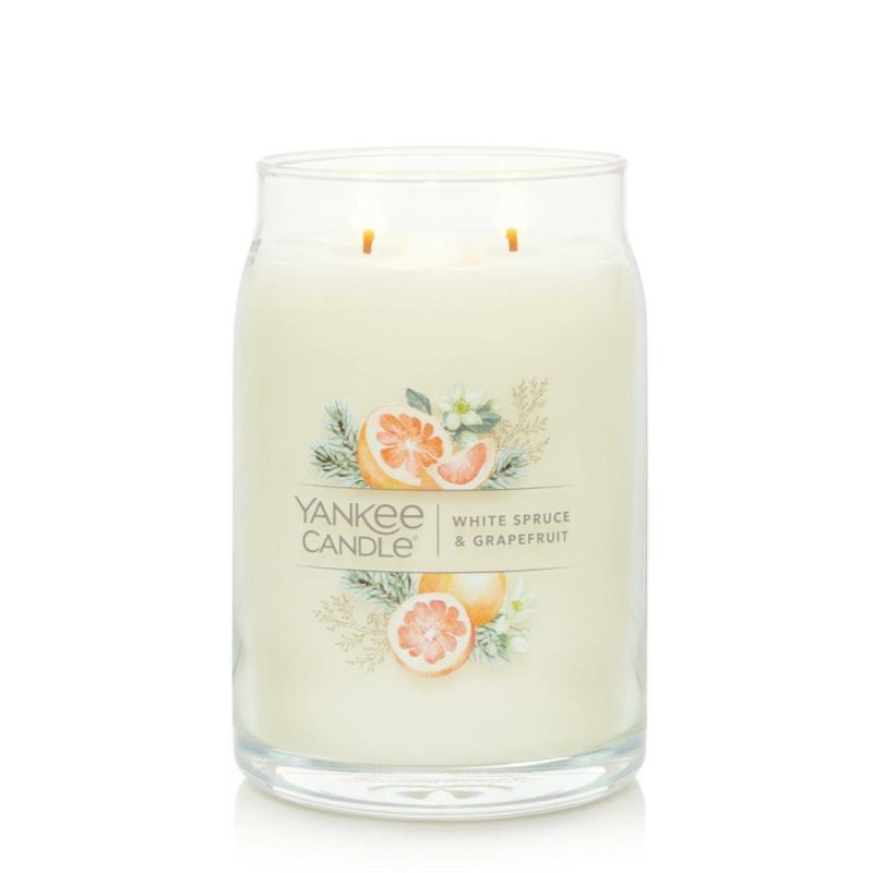 Signature Candles | White Spruce & Grapefruit Candles Signature Candles