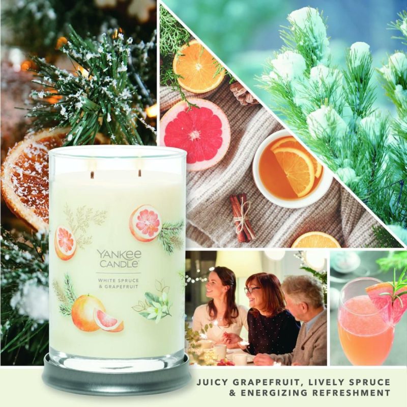 Signature Candles | White Spruce & Grapefruit Candles Signature Candles