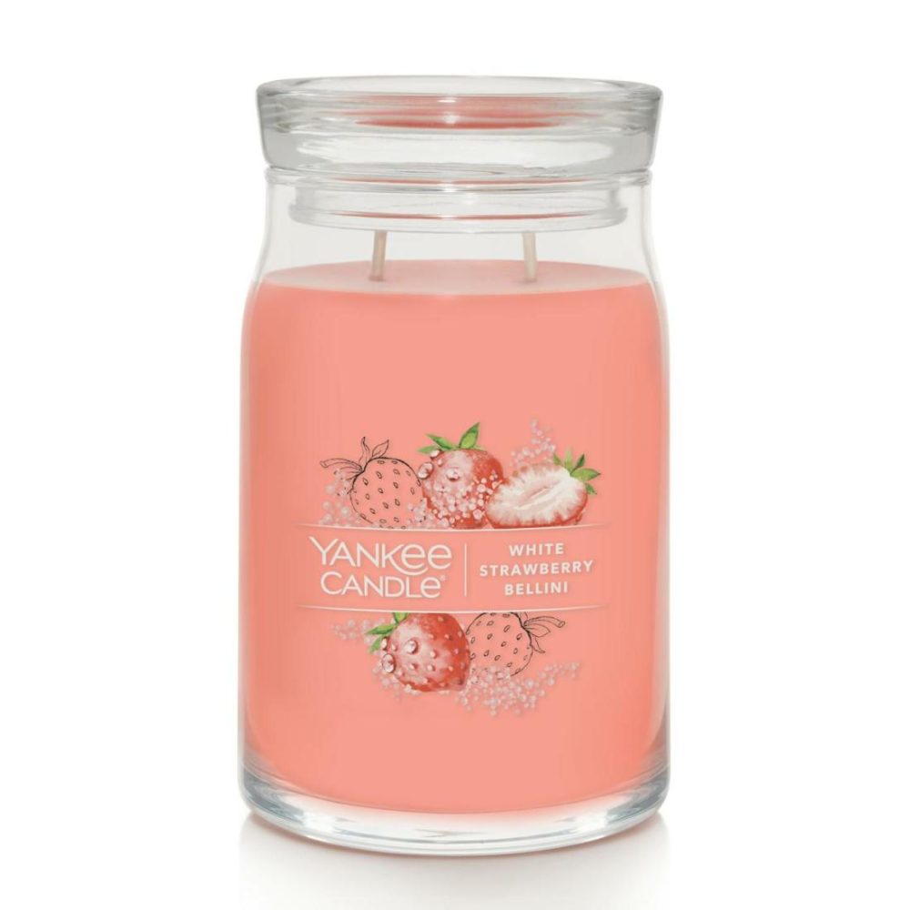 Signature Candles | White Strawberry Bellini Candles Signature Candles