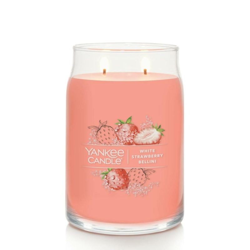 Signature Candles | White Strawberry Bellini Candles Signature Candles